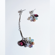 ビジューアシンメトリー003（パープル）