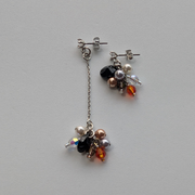 ビジューアシンメトリー004（ブラック）