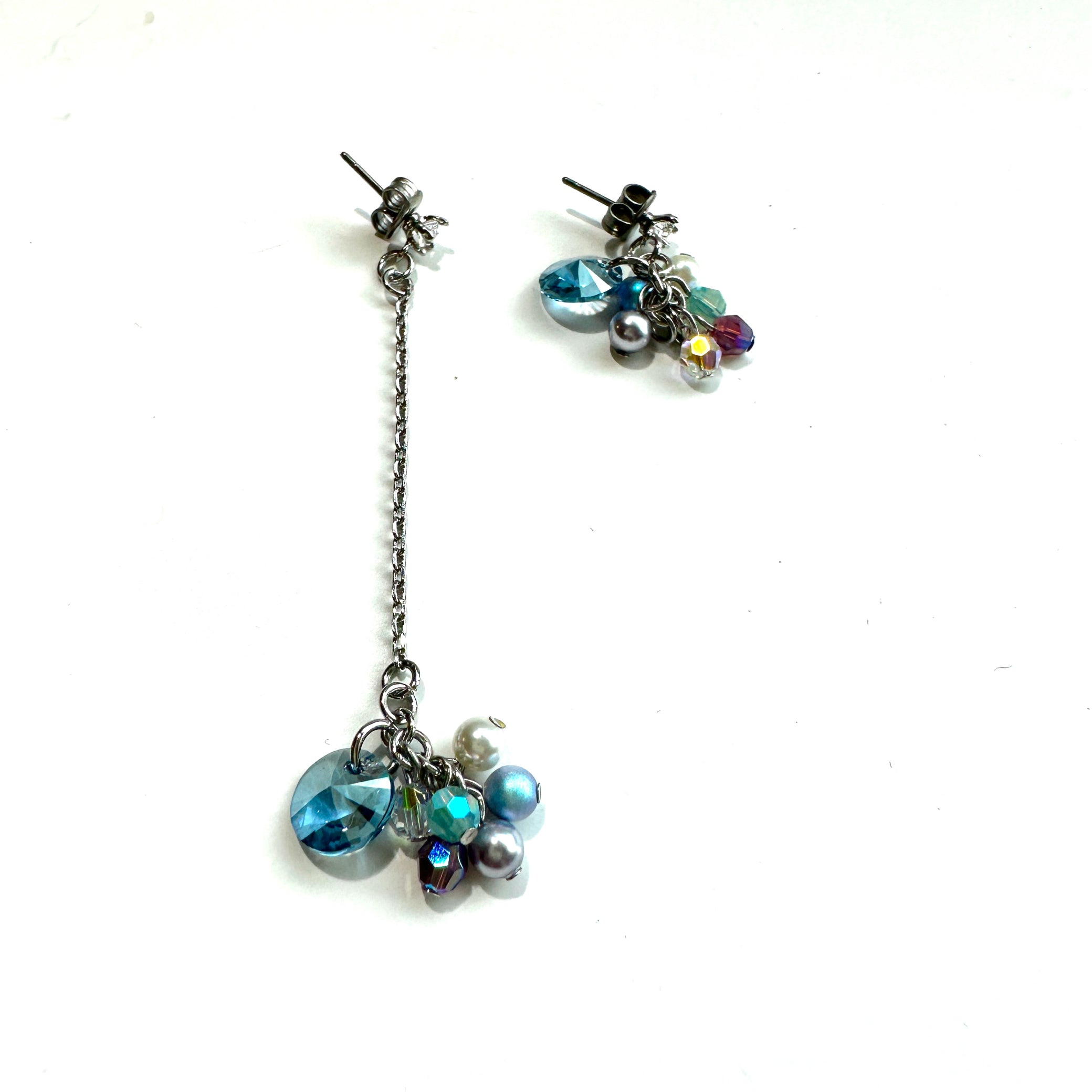 ビジューアシンメトリー008（アクアブルー）