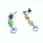 ビジューアシンメトリー蝶003（オーロラグリーン）