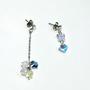 ビジューアシンメトリー蝶006（クリスタル）