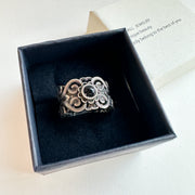 ファッションリング 014（シルバー・ブラックストーン）