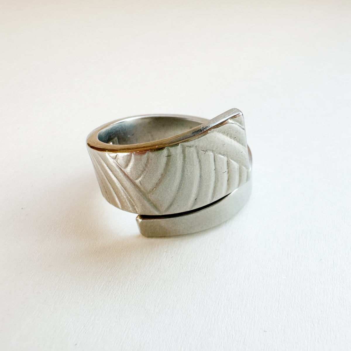 Vintage Spoon Ring 012 | wave pattern【限定1点】