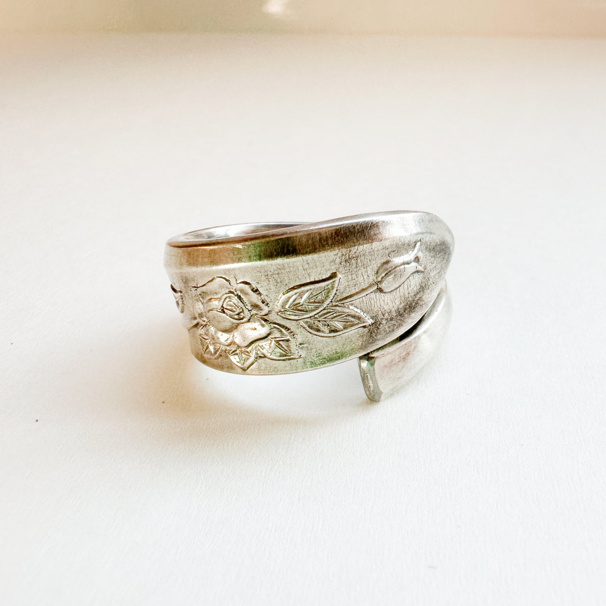 Vintage Spoon Ring 014 | flower pattern【限定1点】