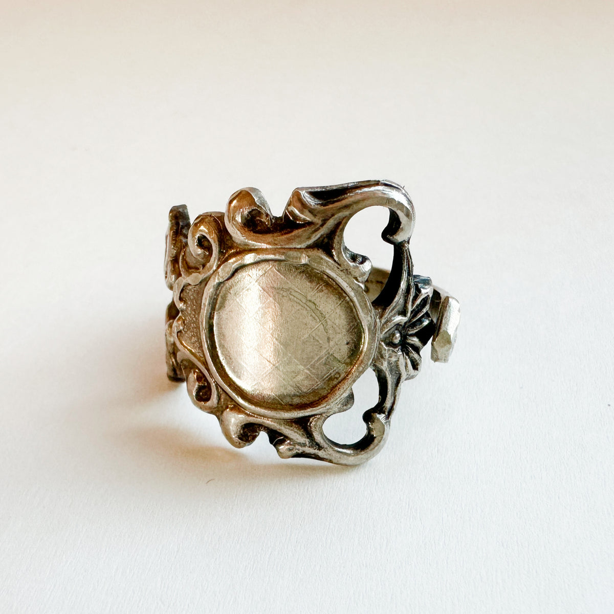 Vintage Spoon Ring 017 | engraved pattern【限定1点】