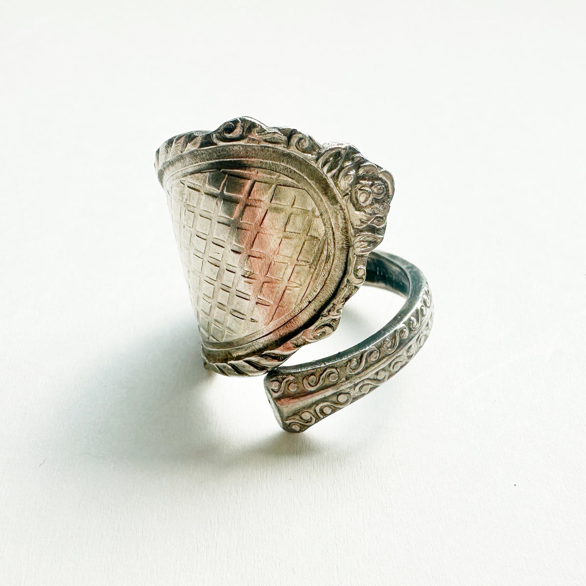 Vintage Spoon Ring 020 | engraved pattern【限定1点】