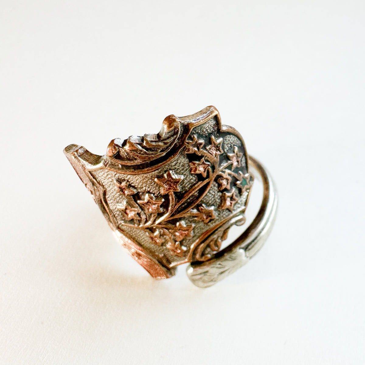 Vintage Spoon Ring 004 | engraved pattern【限定1点】