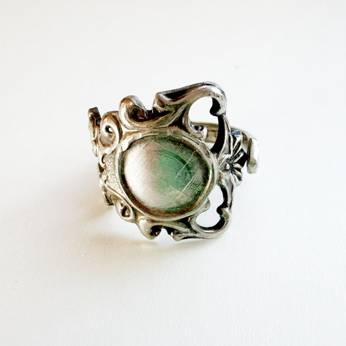 Vintage Spoon Ring 008 | engraved pattern【限定1点】
