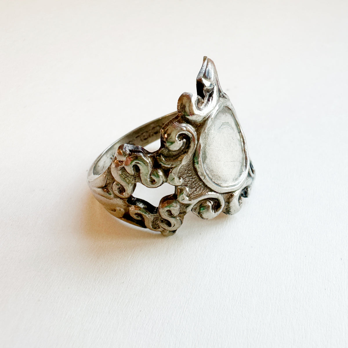 Vintage Spoon Ring 008 | engraved pattern【限定1点】