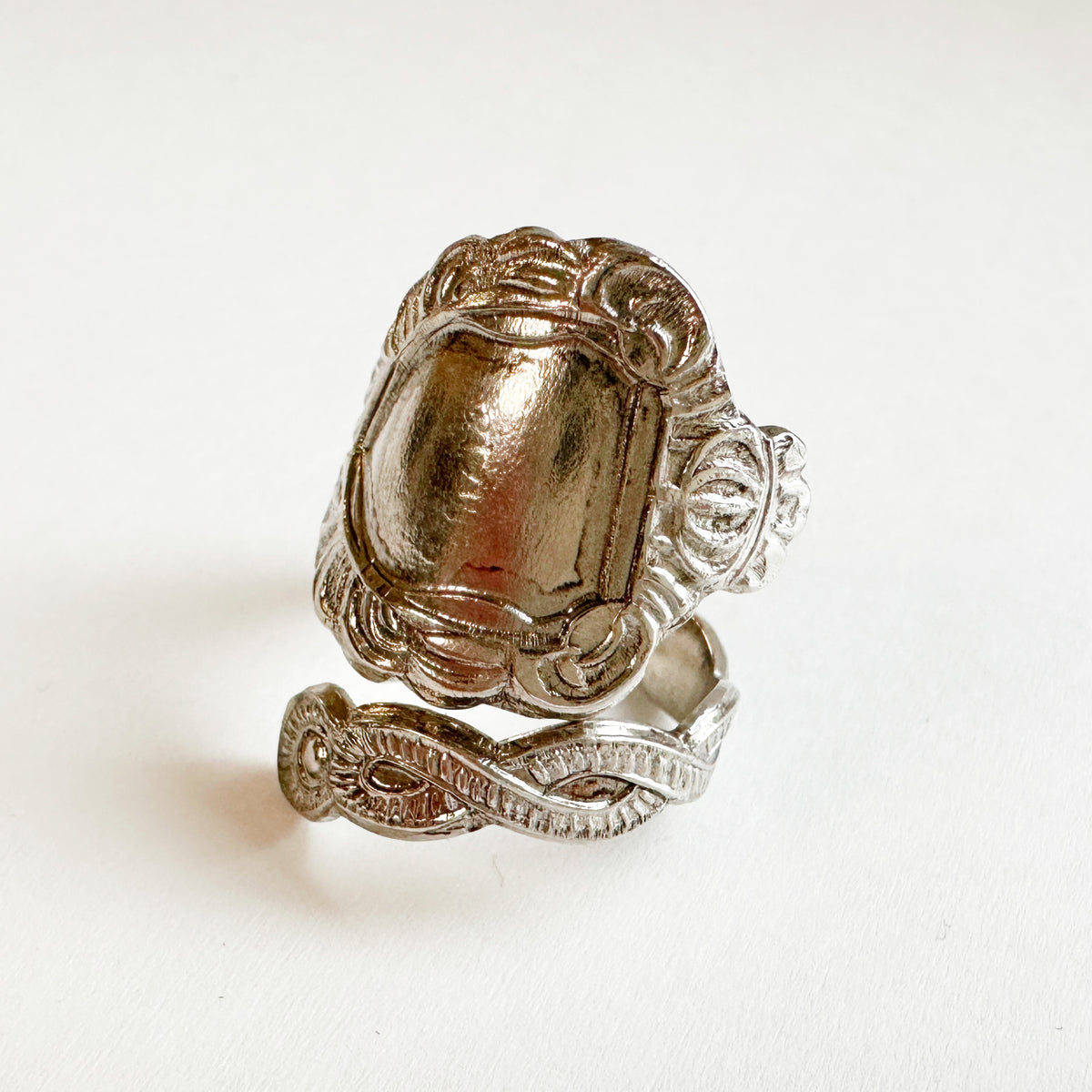 Vintage Spoon Ring 009 | engraved pattern【限定1点】